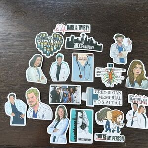 3/20$ Grey's Anatomy Sticker Pack - Mixed Colors (pack of 15)
